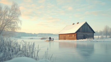 Ice skating rink, illustration
