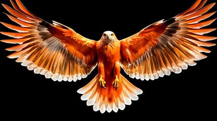 Fototapeta premium Majestic Bird of Prey with Stunning Orange and Brown Feathers