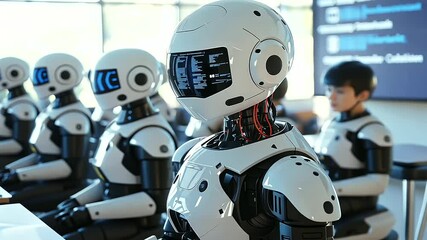 Humanoid Robots Teaching Children in an Innovative Classroom