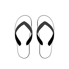 Sandals icon. Flip-flops. Line style