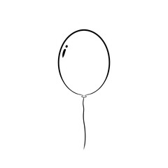 Balloon illustration. black balloon icon