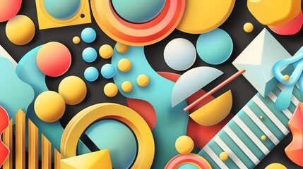 Obraz premium An abstract background with colorful, geometric shapes.