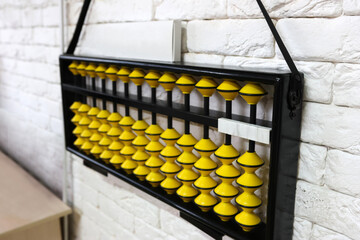 Hand calculator for counting. Soraban calculation method.