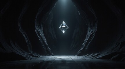 Space illuminated by a mystical crystal