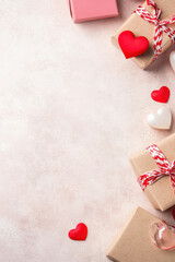 Pink valentine vertical background for greeting, invitation, social media