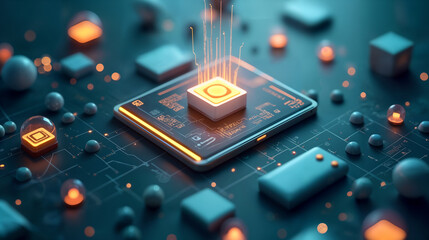 Innovative 3D Logo Design for E-Learning