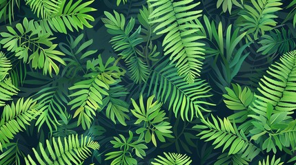 A seamless tropical leaf pattern.