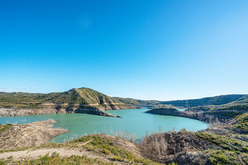 The scenic view of Naras Dam near Manavgat which is known for hiking, trekking and camping in Antalya