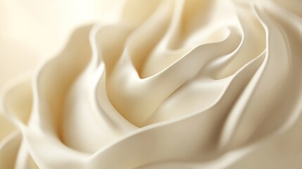 Obraz premium Delicate curves of creamy icing intertwine, creating a beautiful floral pattern. The soft, neutral tones enhance the elegance of this artistic confectionery display.