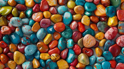 Fototapeta premium A colorful background of glossy stones.