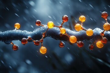 Macro depiction of fuel additives and their molecular compositions A detailed visual exploration of octane boosters, cetane improvers, and other crucial fuel components at a microscopic level