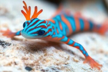Nudibranch on Coral A close-up 