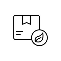 Eco product outline icons, minimalist vector illustration ,simple transparent graphic element .Isolated on white background