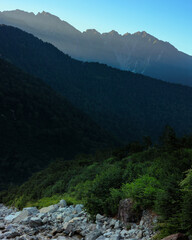 双六小屋周辺の北アルプスの景色