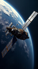 Obraz premium Network of Satellites in Space