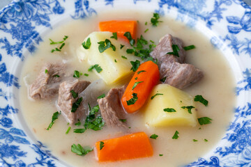 Turkish Kuzu - et Haslama - Lamb - meat Stew with Potatoes and Carrot