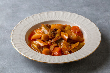 Turkish Food Leek with Meat - Etli Pirasa.