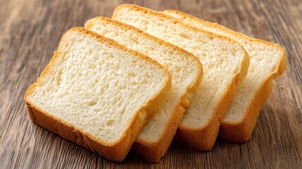 A sliced loaf of bread with visible soft texture, resting on an elegant wooden table.