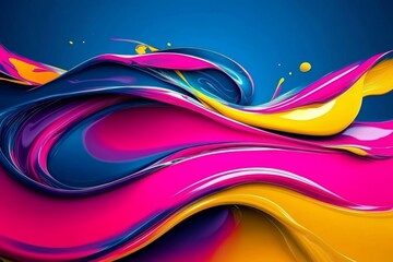 Dynamic Color Play in an Abstract Painting