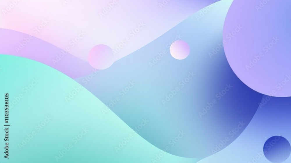 Wall mural abstract gradient background, transitioning from soft lavender to fresh mint, designed for app ui. t