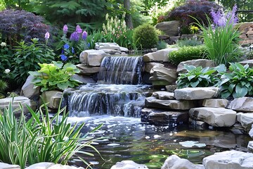 waterfall in the garden