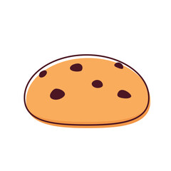 Cookie logo design. Cookie vector on white background. Cookie chocolate chip.