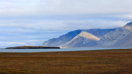 The landscape of Bamsebu in Svalbard