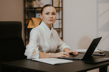 Professional Woman Working in Office