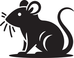 Rat vector in white background