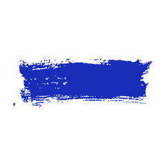 Ultramarine blue ink paint brush stroke