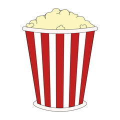 Simple flat style Vat of Popcorn template design isolated white background. Minimal Vat of  Popcorn. Vector illustration. EPS 10