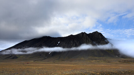 The landscape of Bamsebu in Svalbard