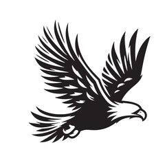 Obraz premium Eagle silhouette vector. Eagle logo, icon vector design. Bird silhouette. 