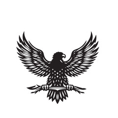 Obraz premium Eagle silhouette vector. Eagle logo, icon vector design. Bird silhouette. 
