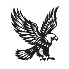 Obraz premium Eagle silhouette vector. Eagle logo, icon vector design. Bird silhouette. 