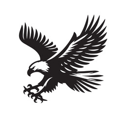 Obraz premium Eagle silhouette vector. Eagle logo, icon vector design. Bird silhouette. 