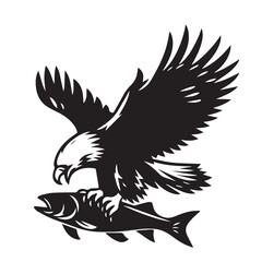 Obraz premium Eagle silhouette vector. Eagle logo, icon vector design. Bird silhouette. 