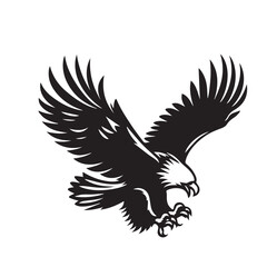 Obraz premium Eagle silhouette vector. Eagle logo, icon vector design. Bird silhouette. 