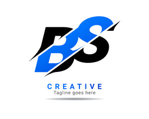 Letter BS logo design. Creative Modern B S Letters icon vector