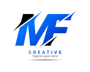 Letter MF logo design. Creative Modern M F Letters icon vector