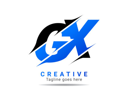 Letter GX logo design. Creative Modern G X Letters icon vector