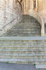 Big Stone Stairs at Old Palace in Avignon France