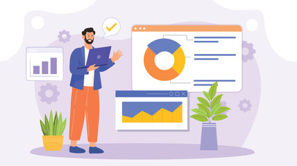 Progress Overview Concept Illustration