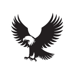 Fototapeta premium Eagle silhouette vector. Eagle logo, icon vector design. Bird silhouette. 