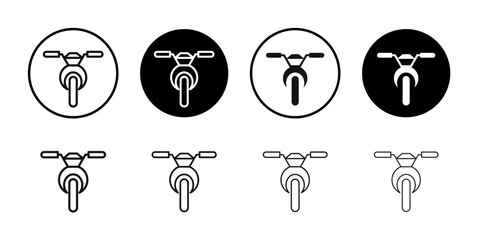 motorcycle icon logo sign set vector outline