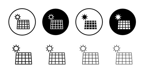 Solar Energy Icon logo sign set vector outline