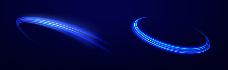 Abstract background rotational border lines, png, effect, wave,neon,line. Neon stripes in the form of drill, turns and swirl. Speed of light concept background. 