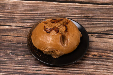 Brown sugar steamed buns on a plate