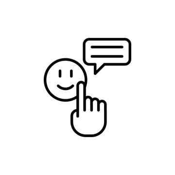 recommend clip art: Testimonial outline icons, minimalist vector illustration ,simple transparent graphic element .Isolated on white background