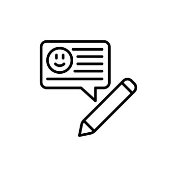 recommend clip art: Testimonial outline icons, minimalist vector illustration ,simple transparent graphic element .Isolated on white background